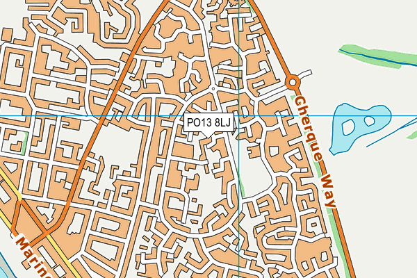 PO13 8LJ map - OS VectorMap District (Ordnance Survey)