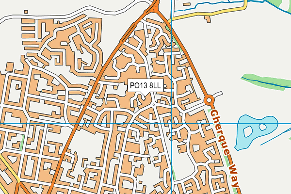 PO13 8LL map - OS VectorMap District (Ordnance Survey)