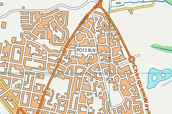PO13 8LN map - OS VectorMap District (Ordnance Survey)