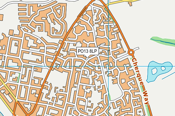 PO13 8LP map - OS VectorMap District (Ordnance Survey)