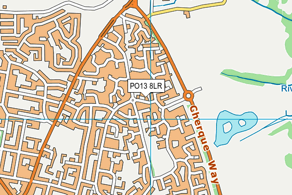 PO13 8LR map - OS VectorMap District (Ordnance Survey)