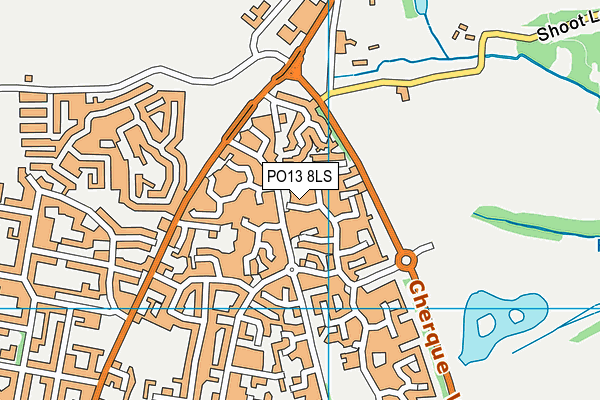 PO13 8LS map - OS VectorMap District (Ordnance Survey)