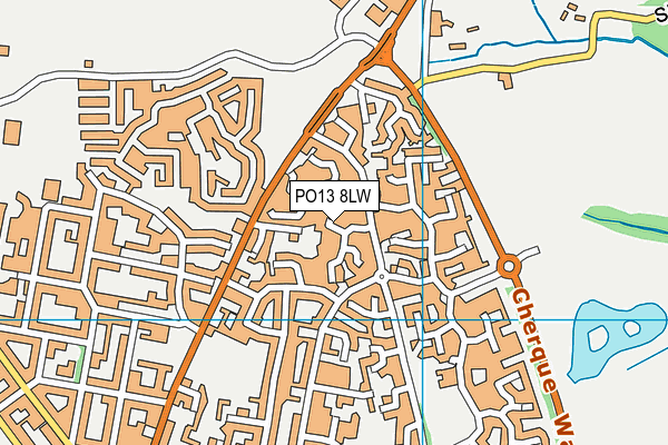 PO13 8LW map - OS VectorMap District (Ordnance Survey)
