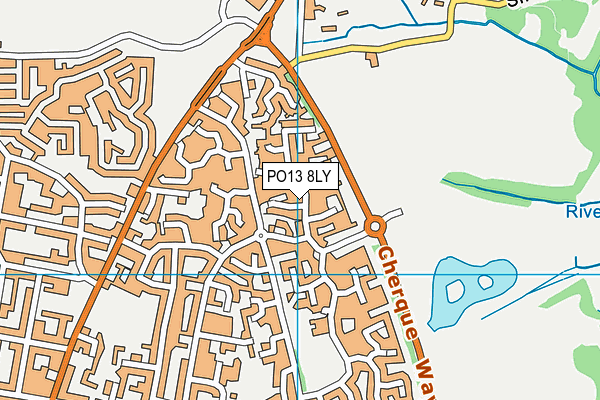 PO13 8LY map - OS VectorMap District (Ordnance Survey)