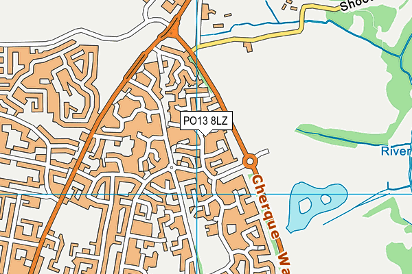 PO13 8LZ map - OS VectorMap District (Ordnance Survey)