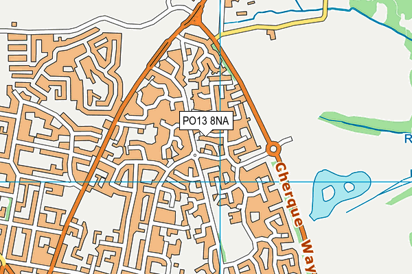 PO13 8NA map - OS VectorMap District (Ordnance Survey)