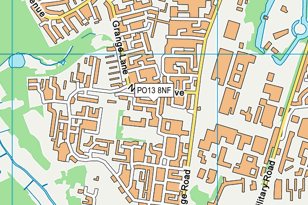 PO13 8NF map - OS VectorMap District (Ordnance Survey)