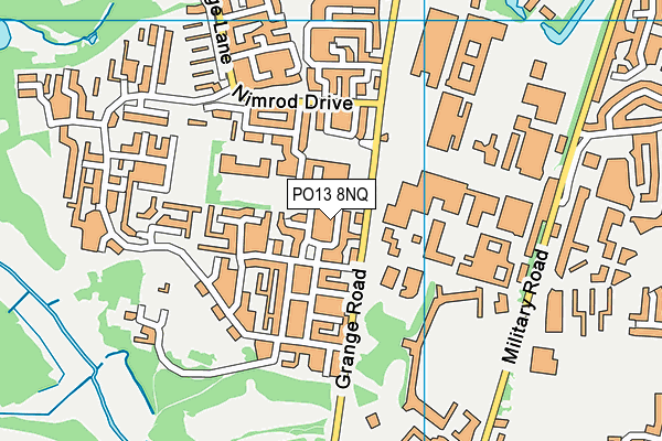 PO13 8NQ map - OS VectorMap District (Ordnance Survey)