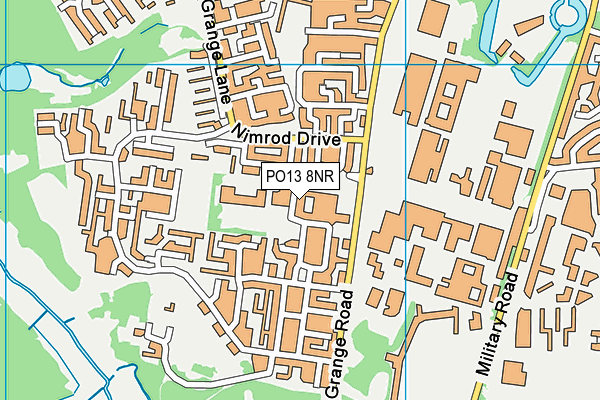 PO13 8NR map - OS VectorMap District (Ordnance Survey)