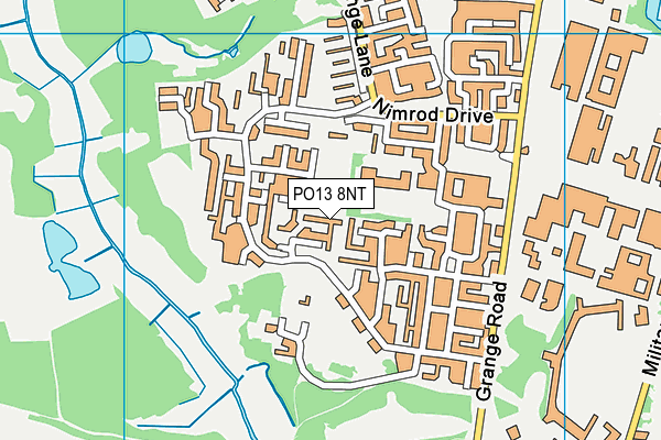 PO13 8NT map - OS VectorMap District (Ordnance Survey)