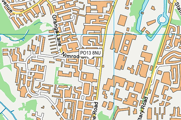 PO13 8NU map - OS VectorMap District (Ordnance Survey)