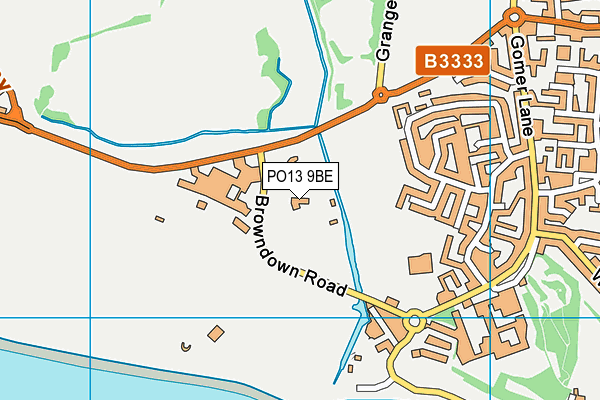 PO13 9BE map - OS VectorMap District (Ordnance Survey)