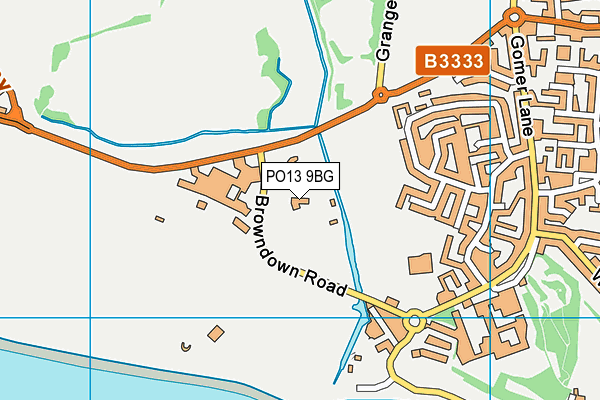 PO13 9BG map - OS VectorMap District (Ordnance Survey)