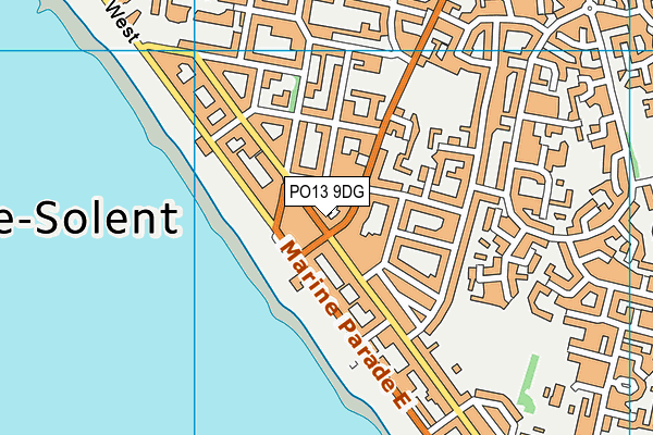 PO13 9DG map - OS VectorMap District (Ordnance Survey)