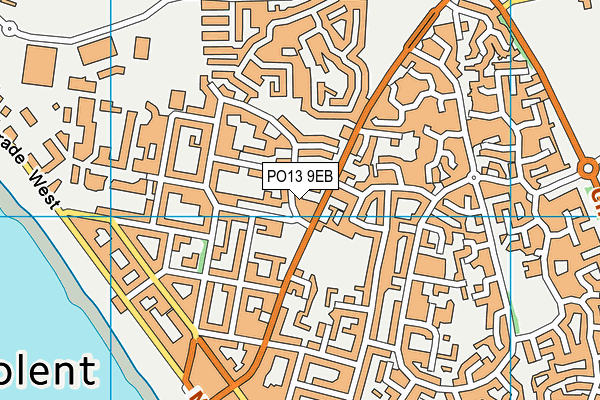 PO13 9EB map - OS VectorMap District (Ordnance Survey)