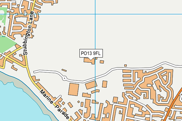 PO13 9FL map - OS VectorMap District (Ordnance Survey)