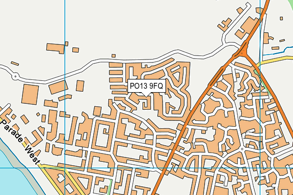 PO13 9FQ map - OS VectorMap District (Ordnance Survey)