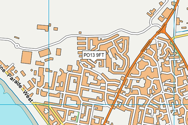 PO13 9FT map - OS VectorMap District (Ordnance Survey)