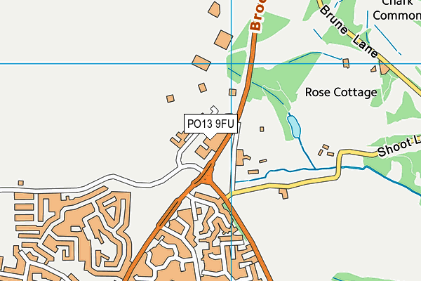 PO13 9FU map - OS VectorMap District (Ordnance Survey)