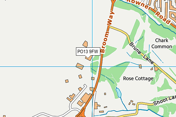 PO13 9FW map - OS VectorMap District (Ordnance Survey)