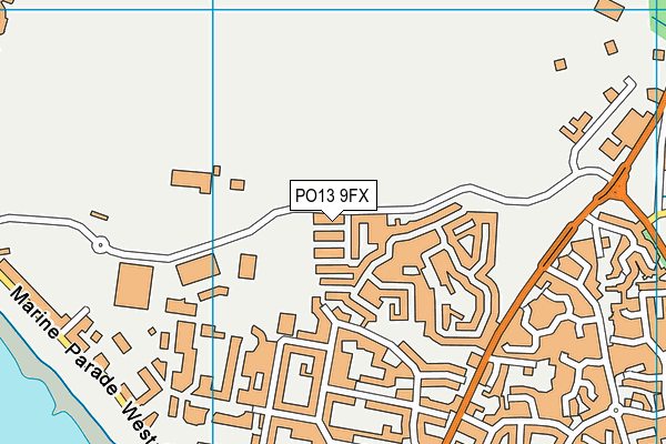 PO13 9FX map - OS VectorMap District (Ordnance Survey)