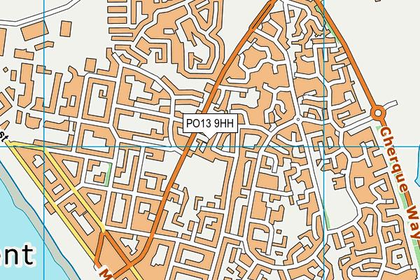 PO13 9HH map - OS VectorMap District (Ordnance Survey)