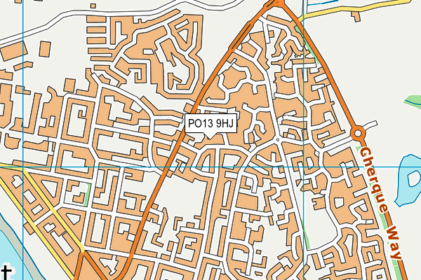 PO13 9HJ map - OS VectorMap District (Ordnance Survey)