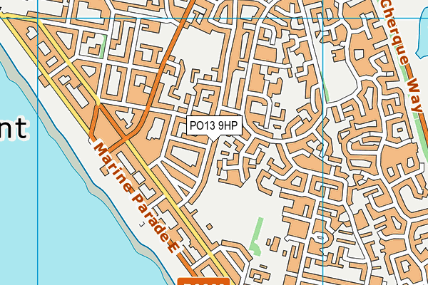 PO13 9HP map - OS VectorMap District (Ordnance Survey)