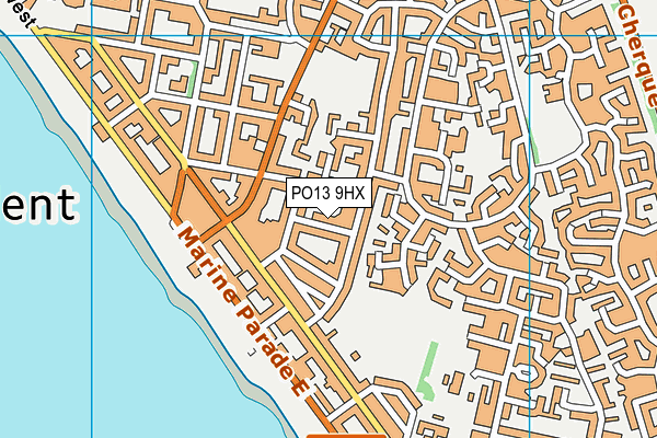 PO13 9HX map - OS VectorMap District (Ordnance Survey)