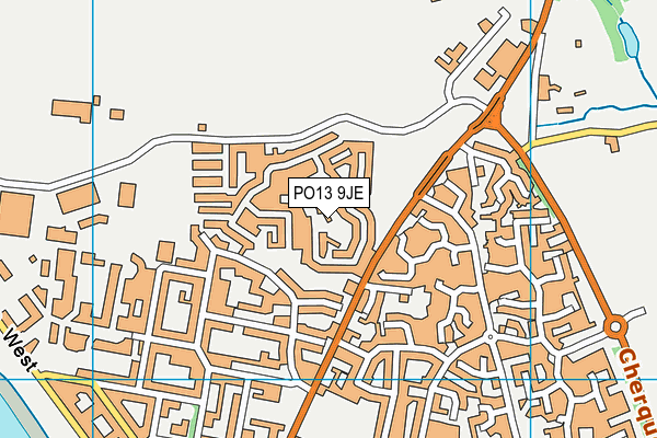 PO13 9JE map - OS VectorMap District (Ordnance Survey)