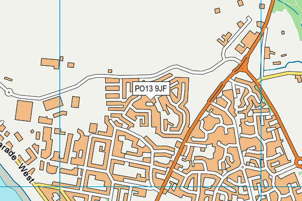 PO13 9JF map - OS VectorMap District (Ordnance Survey)