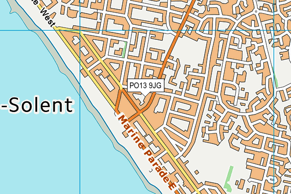 PO13 9JG map - OS VectorMap District (Ordnance Survey)