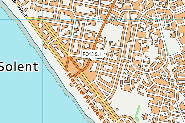 PO13 9JH map - OS VectorMap District (Ordnance Survey)