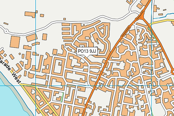 PO13 9JJ map - OS VectorMap District (Ordnance Survey)