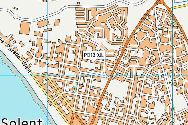 PO13 9JL map - OS VectorMap District (Ordnance Survey)