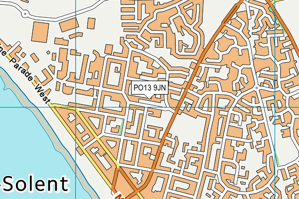 PO13 9JN map - OS VectorMap District (Ordnance Survey)