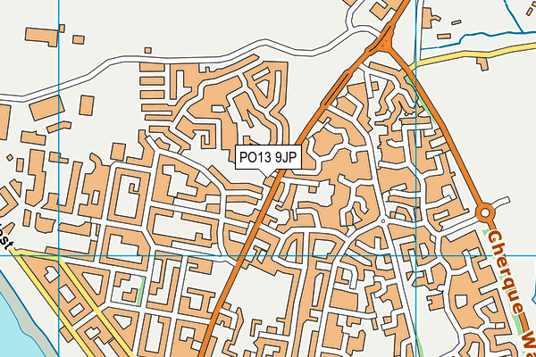 PO13 9JP map - OS VectorMap District (Ordnance Survey)