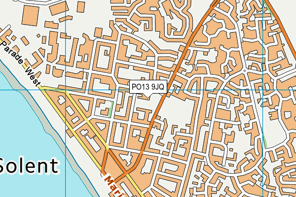PO13 9JQ map - OS VectorMap District (Ordnance Survey)