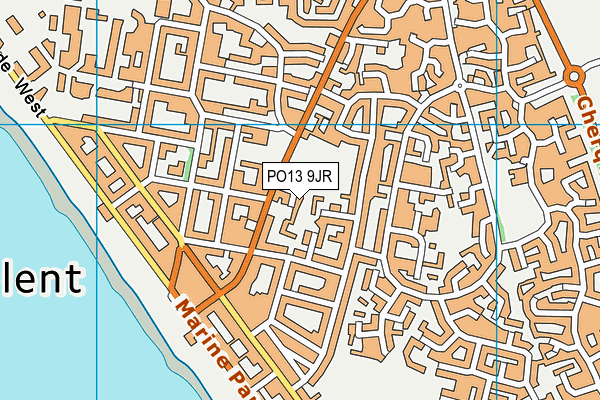 PO13 9JR map - OS VectorMap District (Ordnance Survey)