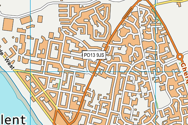 PO13 9JS map - OS VectorMap District (Ordnance Survey)