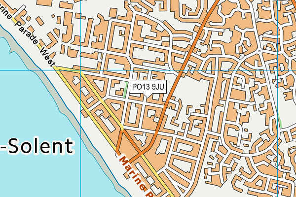 PO13 9JU map - OS VectorMap District (Ordnance Survey)