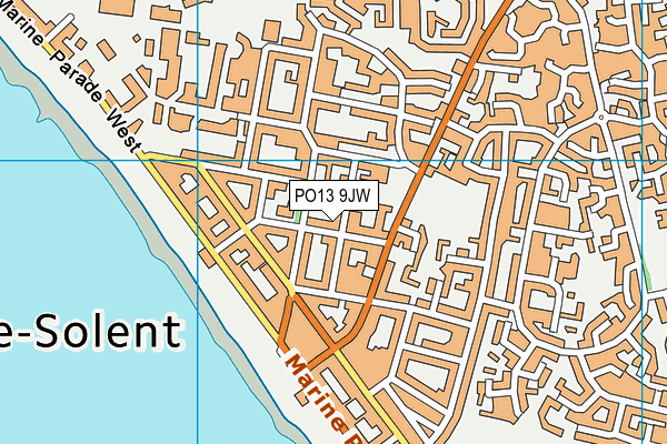 PO13 9JW map - OS VectorMap District (Ordnance Survey)