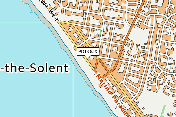 PO13 9JX map - OS VectorMap District (Ordnance Survey)