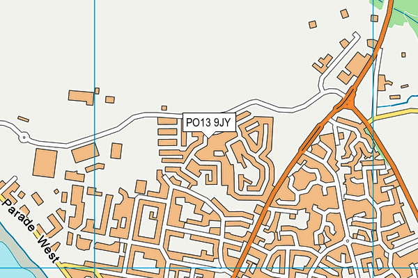 PO13 9JY map - OS VectorMap District (Ordnance Survey)