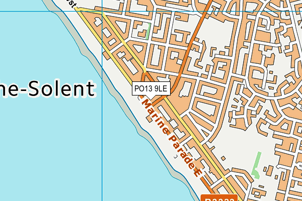 PO13 9LE map - OS VectorMap District (Ordnance Survey)