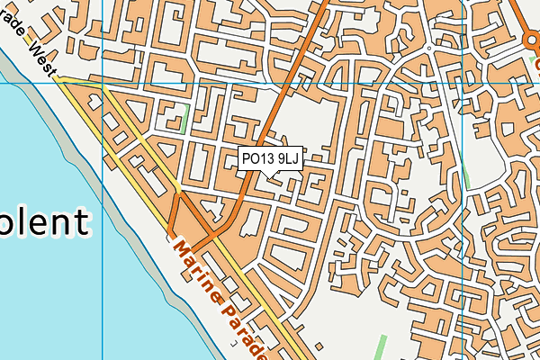 PO13 9LJ map - OS VectorMap District (Ordnance Survey)