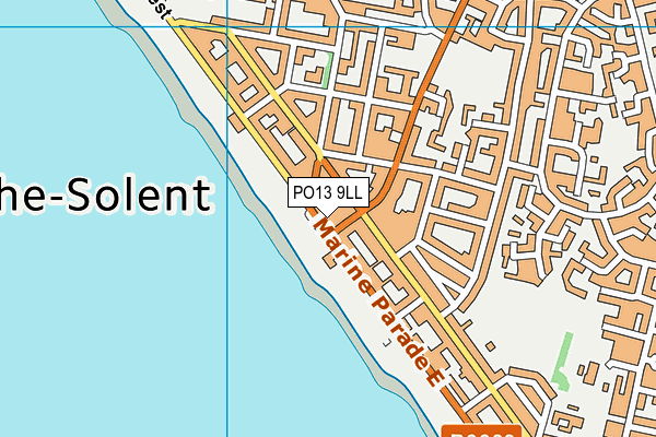 PO13 9LL map - OS VectorMap District (Ordnance Survey)