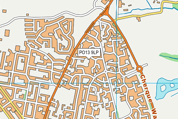 PO13 9LP map - OS VectorMap District (Ordnance Survey)