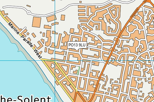 PO13 9LU map - OS VectorMap District (Ordnance Survey)