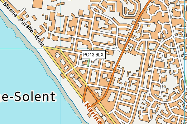 PO13 9LX map - OS VectorMap District (Ordnance Survey)